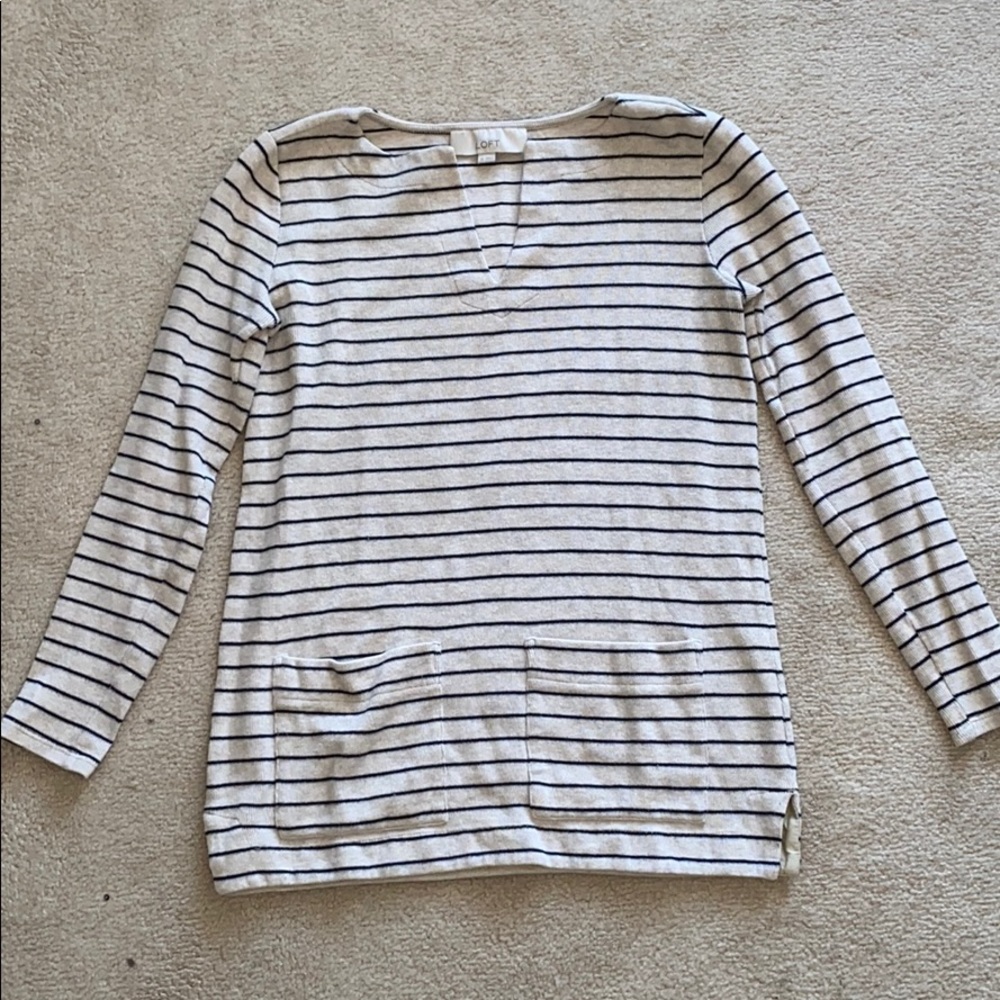 Long fit striped sweater